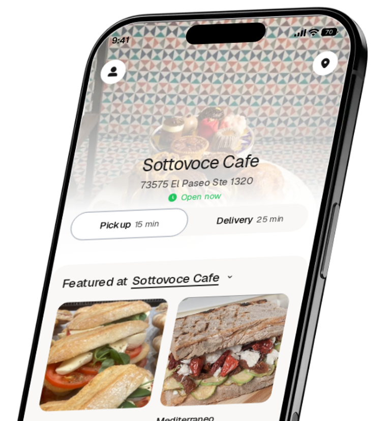Sottovoce Cafe app preview